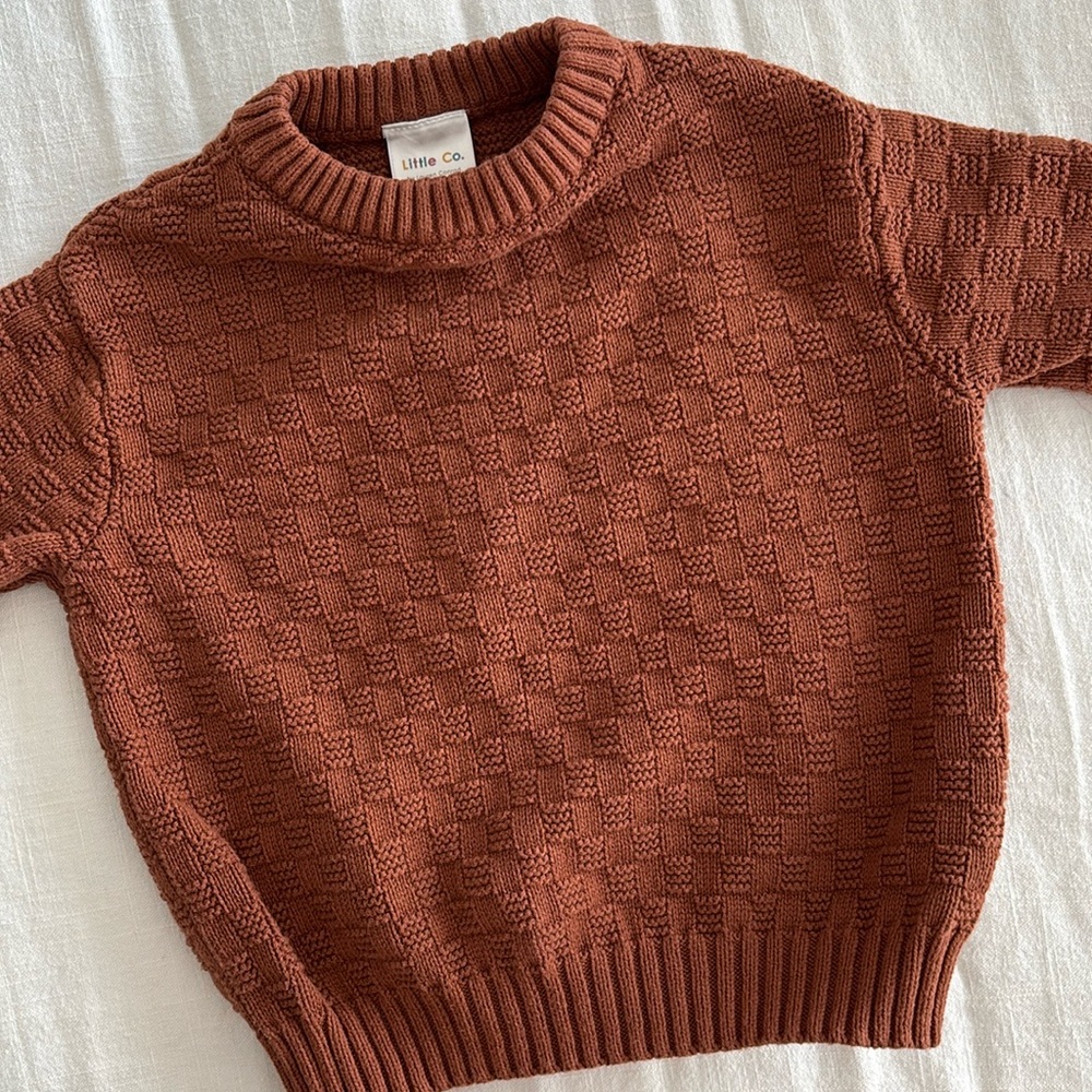Little Co toddler sweater in burnt orange 
Size 4T